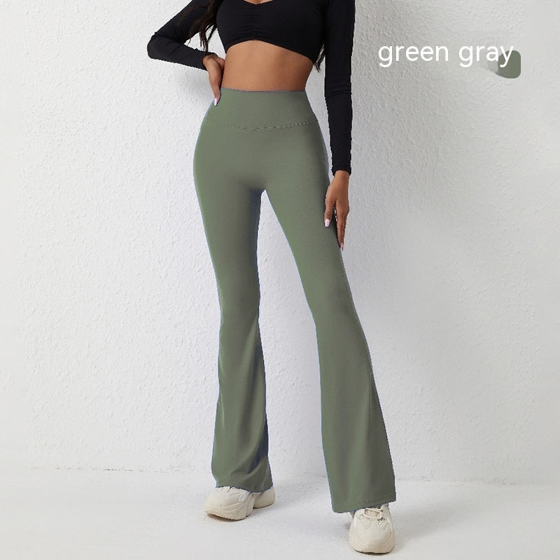 High Waisted Hip Lifting Tight And Wide Leg Pants