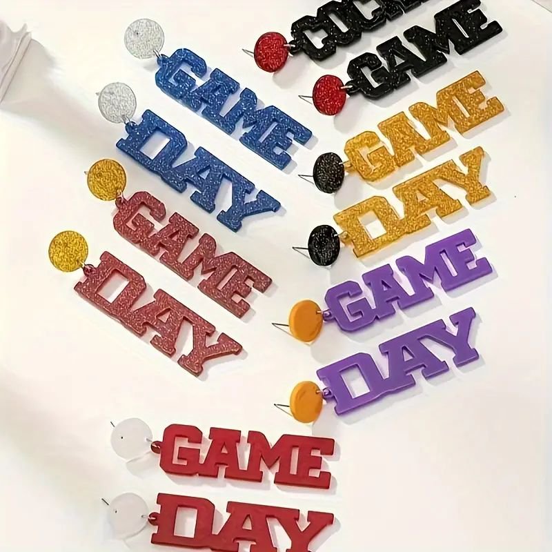 Game Day Spirit Earrings -  Show Your Team Colors In Style