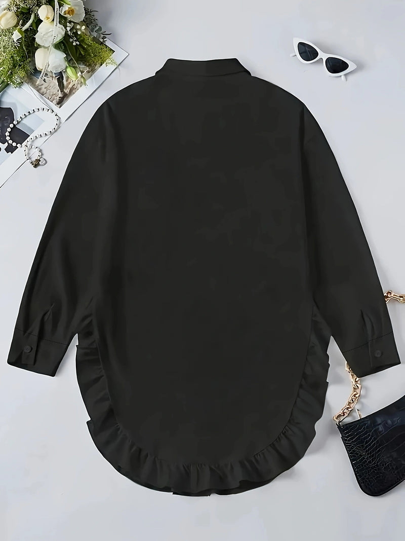 Hem Ruffled  Shirt