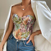 Flower Waist Girdling Band Adjustable Tube Top