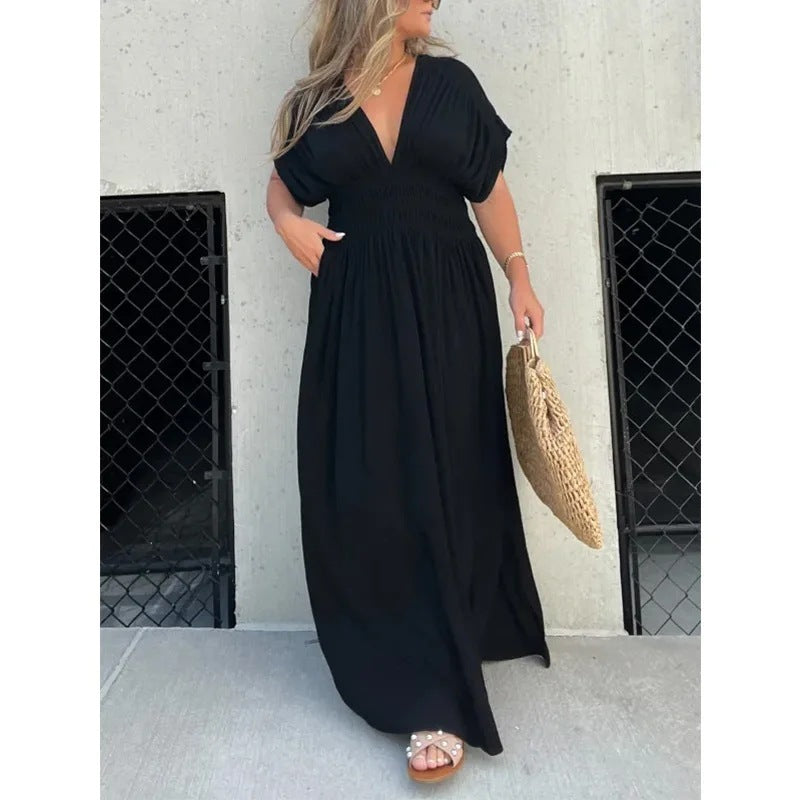 Bat-sleeved Dress