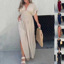 Bat-sleeved Dress