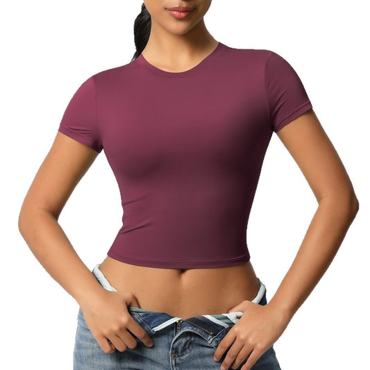 European And American Leisure All-match Tight Quick-drying Workout Top