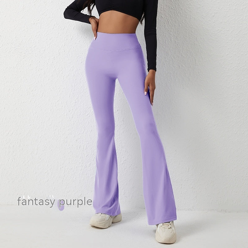 High Waisted Hip Lifting Tight And Wide Leg Pants