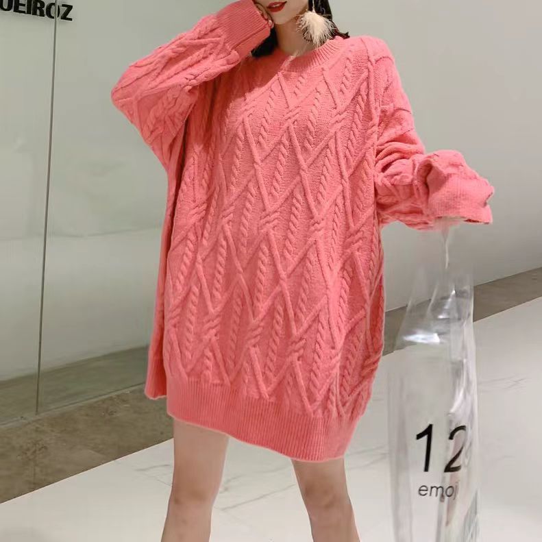 Women's Sweater Thick Retro Hong Kong Style Loose And Lazy Style