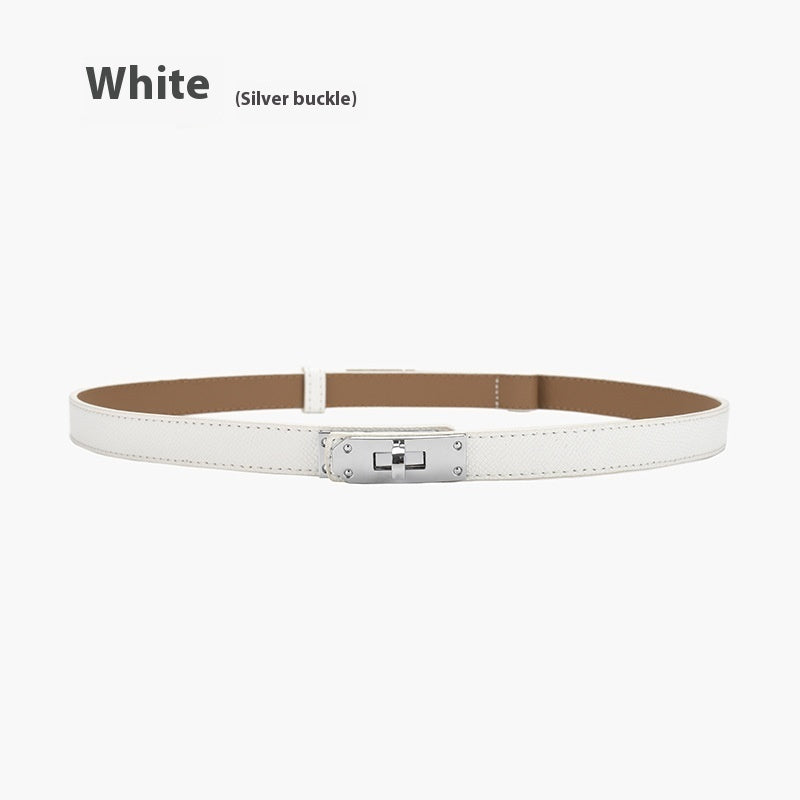 Waist Decorations Women's Leather Thin Belt