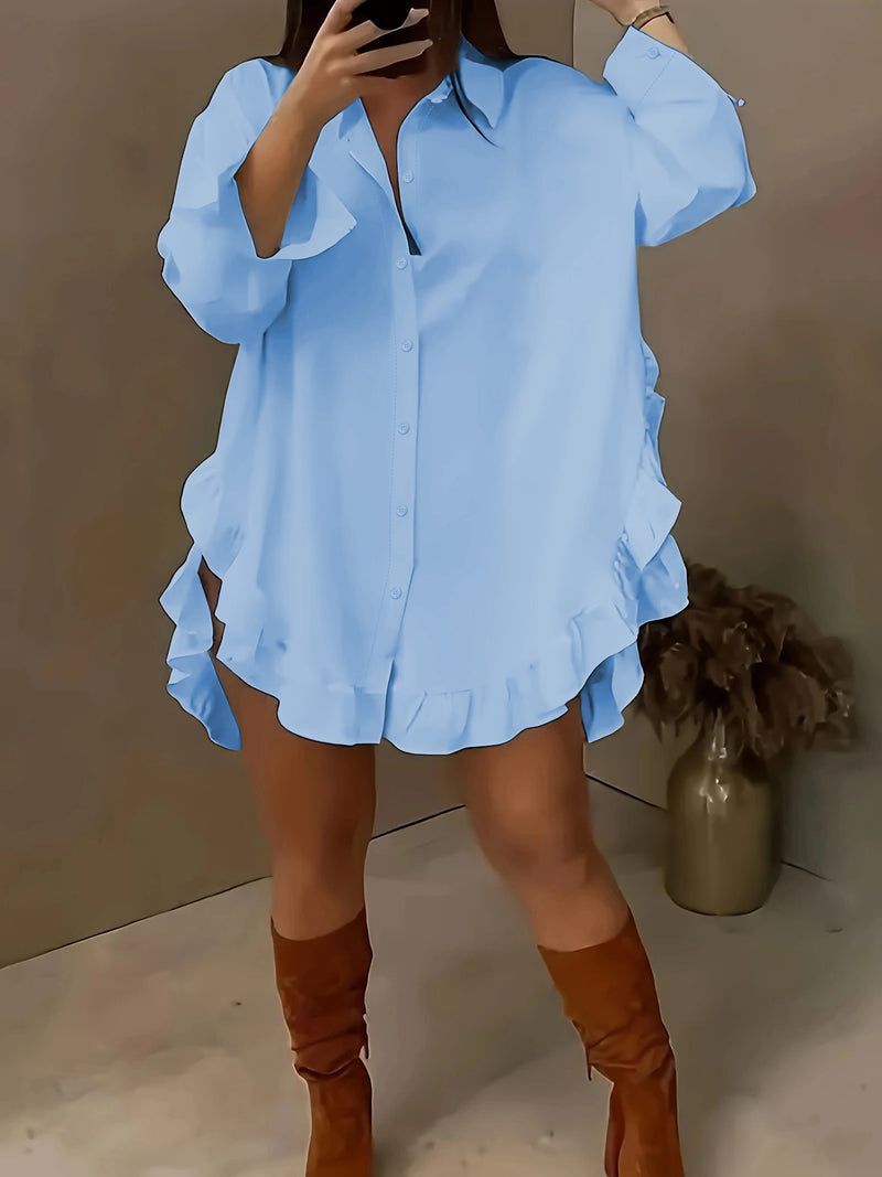 Hem Ruffled  Shirt