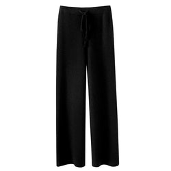 Autumn And Winter Drape Knit Wide-leg Pants
