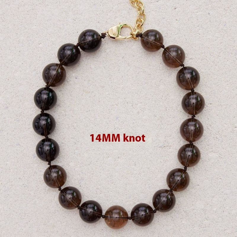 High-Grade Brown Simple Autumn And Winter Clavicle Chain Necklace