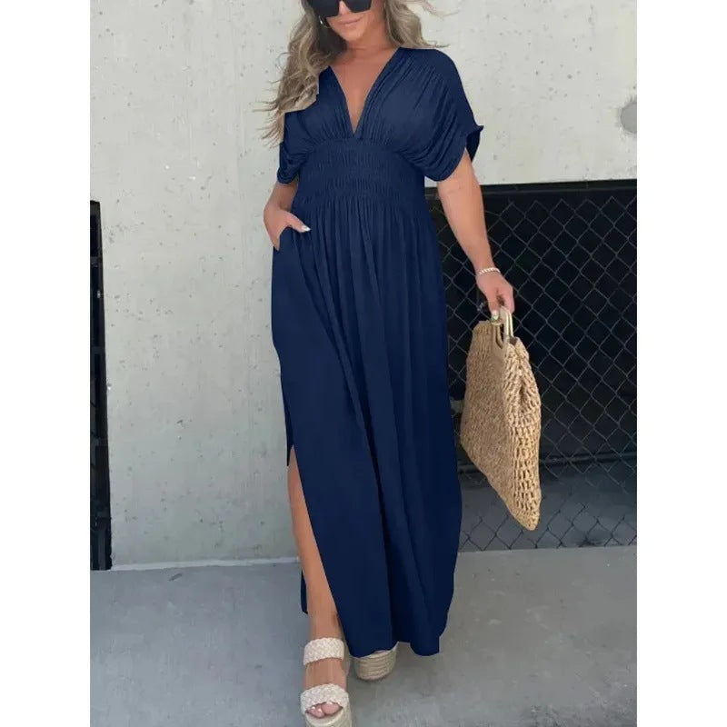 Bat-sleeved Dress