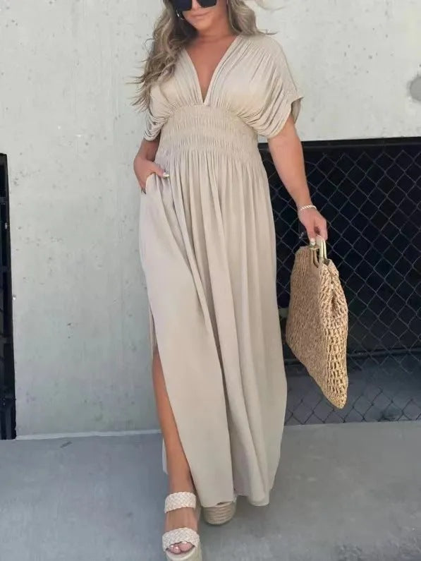 Bat-sleeved Dress