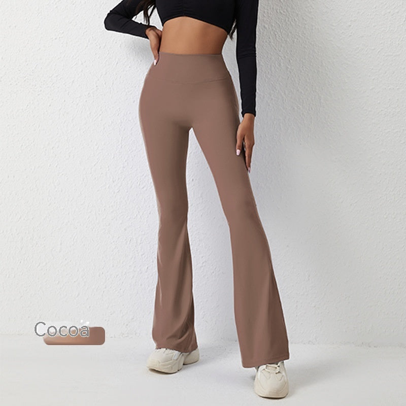 High Waisted Hip Lifting Tight And Wide Leg Pants