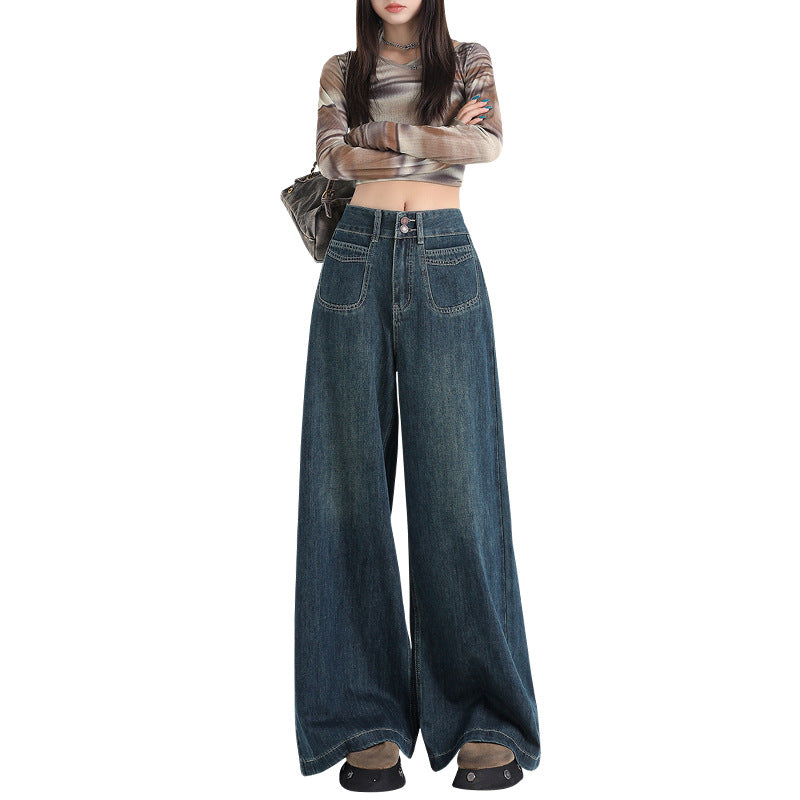 Retro High Waist Wide Leg Jeans