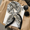 Printed Silk Warm Shawl Decorative Hair Band Scarf