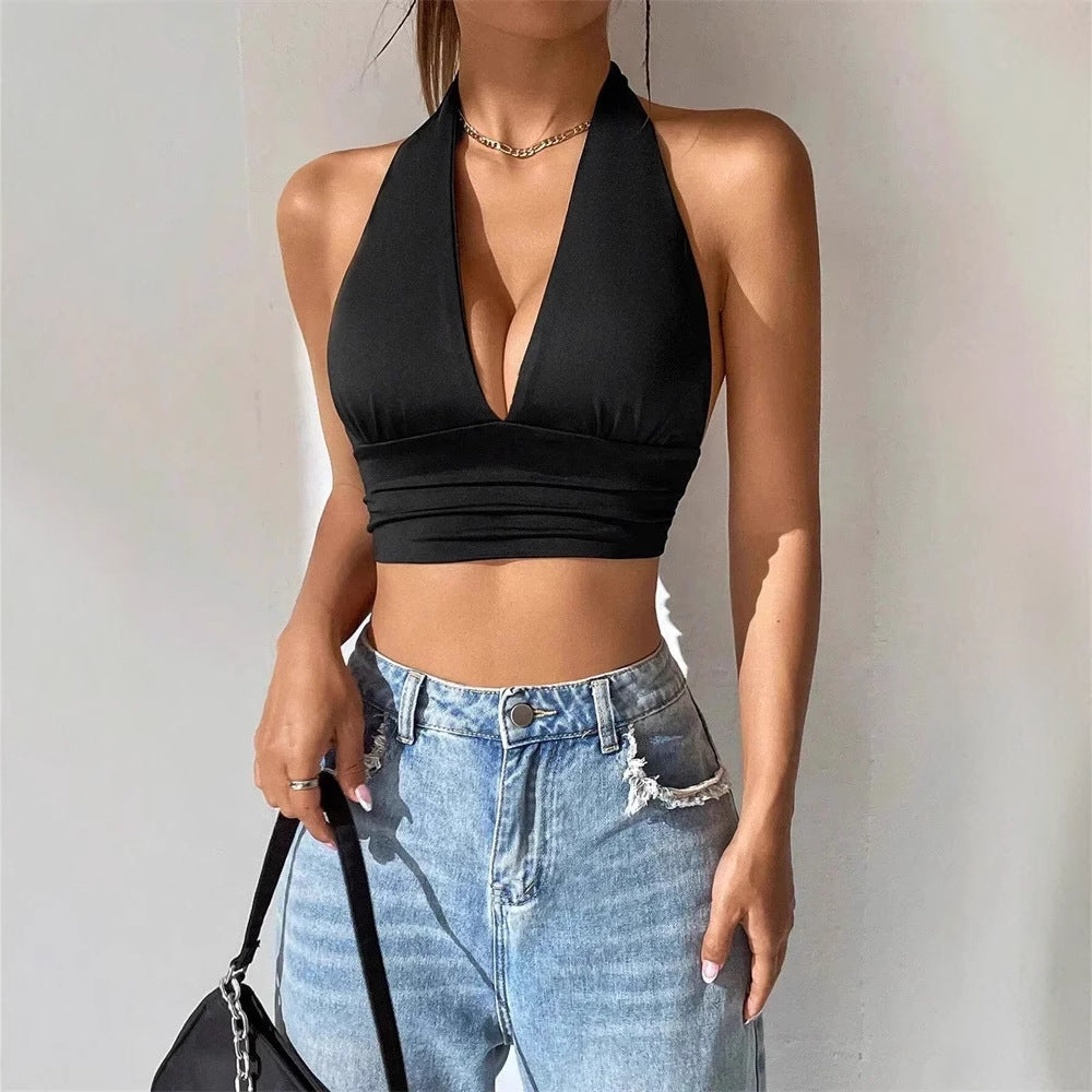 Fashion Summer Backless Hollow-out Top