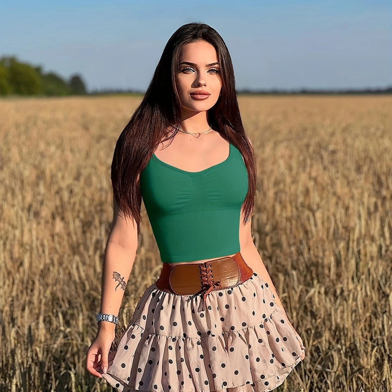 Solid V-neck Vest