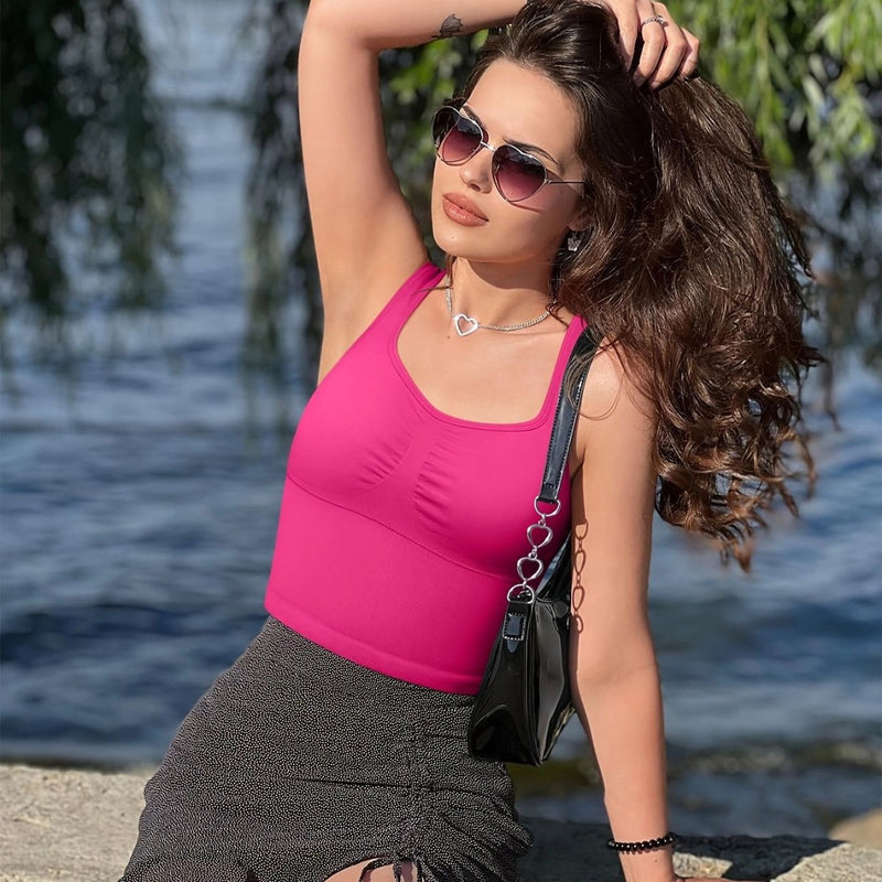 Solid V-neck Vest