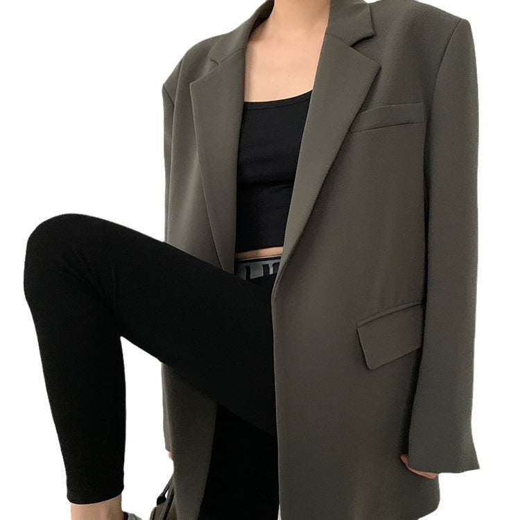 Design Women's Black Casual Small Suit Coat Women