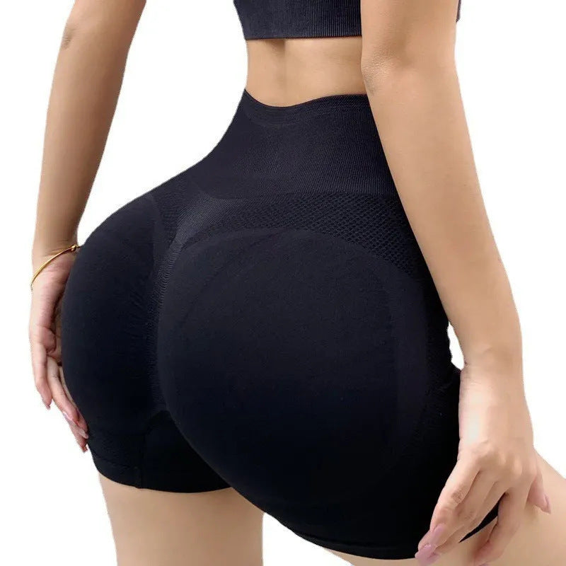 Fitness Shorts Women's Sports High Waist Belly Contracting Stretch Yoga Pants