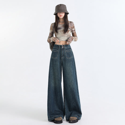 Retro High Waist Wide Leg Jeans