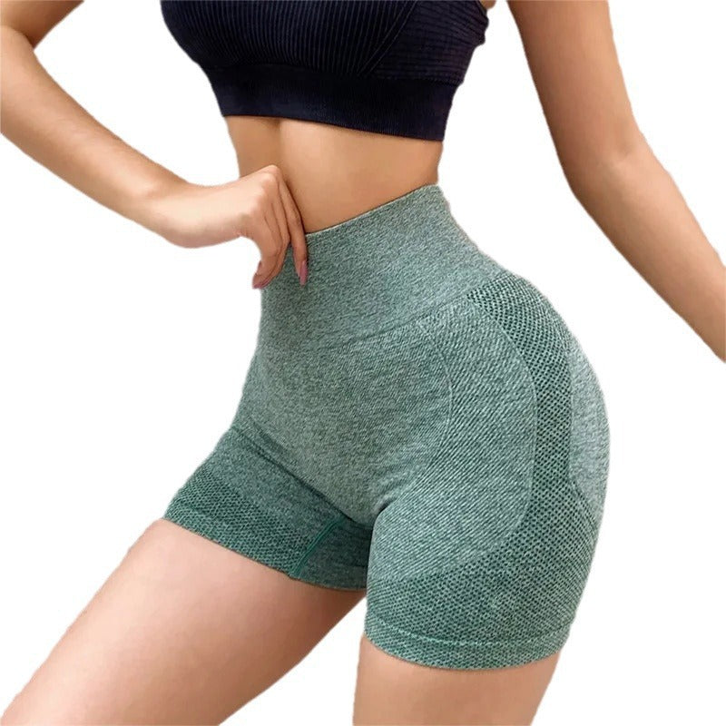 Fitness Shorts Women's Sports High Waist Belly Contracting Stretch Yoga Pants