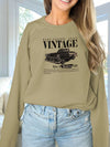 Solid Color Printed Long Sleeved Sweatshirt