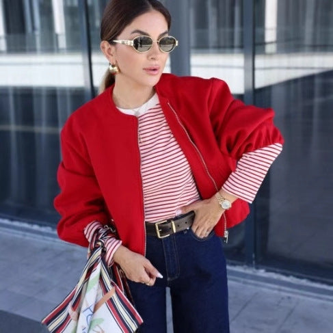 Fashion Soft Bomber Jacket Coat