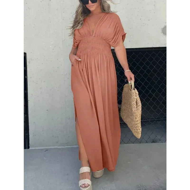 Bat-sleeved Dress