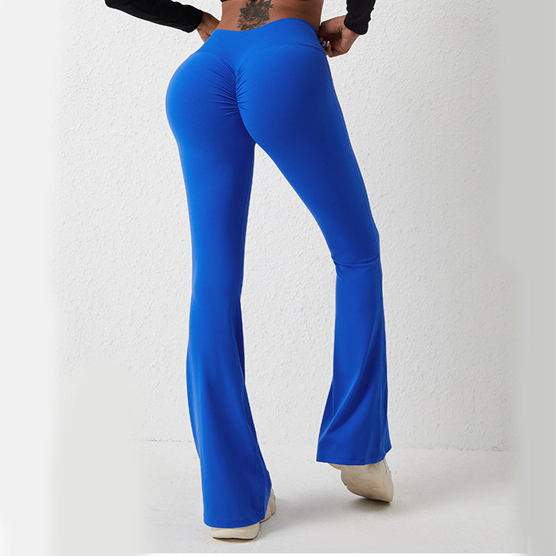 High Waisted Hip Lifting Tight And Wide Leg Pants