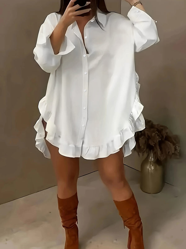 Hem Ruffled  Shirt