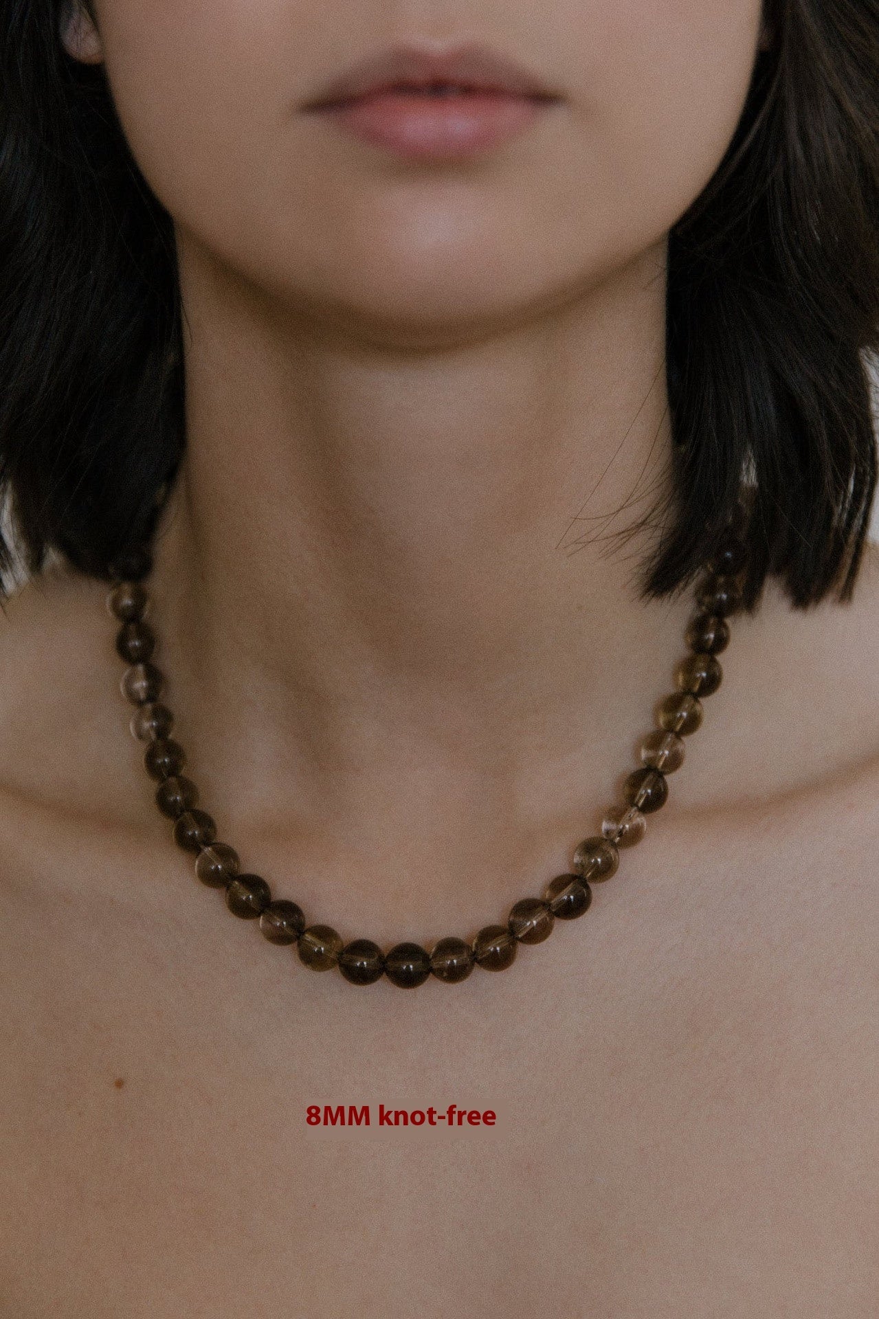 High-Grade Brown Simple Autumn And Winter Clavicle Chain Necklace