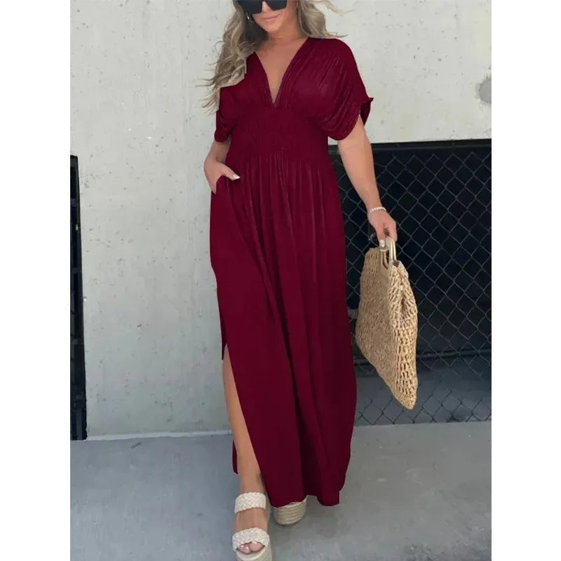 Bat-sleeved Dress