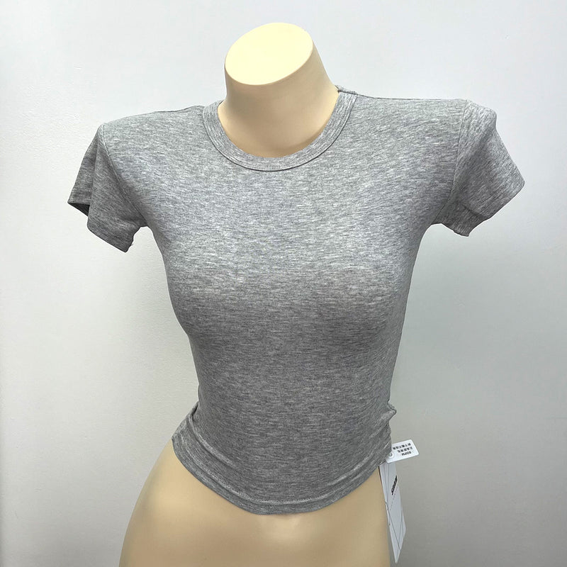 Shoulder Hot Girl Sports Bottoming Skinny Top