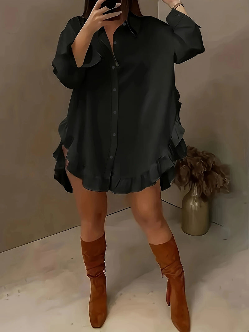 Hem Ruffled  Shirt