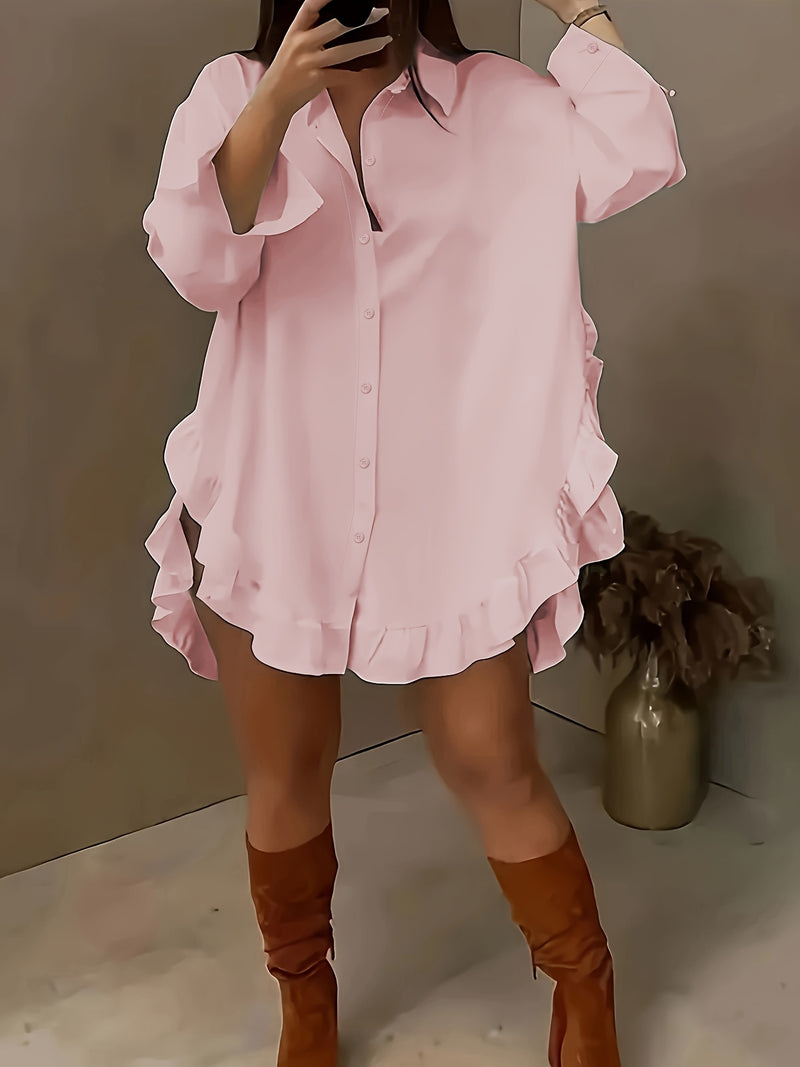 Hem Ruffled  Shirt
